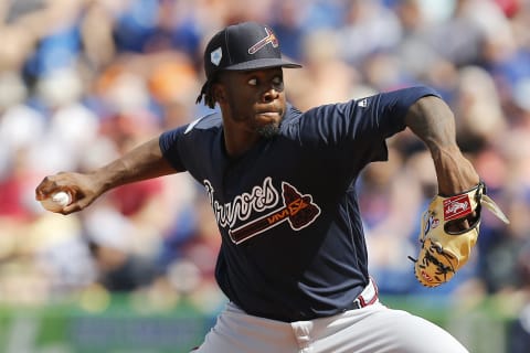 PORT ST. LUCIE, FLORIDA – FEBRUARY 23: Touki Toussaint #62 of the Atlanta Braves delivers a pitch in the first inning against the New York Mets during the Grapefruit League spring training game at First Data Field on February 23, 2019 in Port St. Lucie, Florida. (Photo by Michael Reaves/Getty Images)