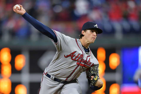 Starting pitcher Kyle Wright #65 of the Atlanta Braves. (Photo by Drew Hallowell/Getty Images)