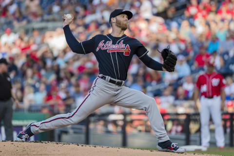 WASHINGTON, DC – JUNE 22: The Atlanta Braves look forward to the return of Mike Foltynewicz to the starting rotation. (Photo by Scott Taetsch/Getty Images) Foltynewicz #26 of the Atlanta Braves pitches against the Washington Nationals during the first inning at Nationals Park on June 22, 2019, in Washington, DC. (Photo by Scott Taetsch/Getty Images)