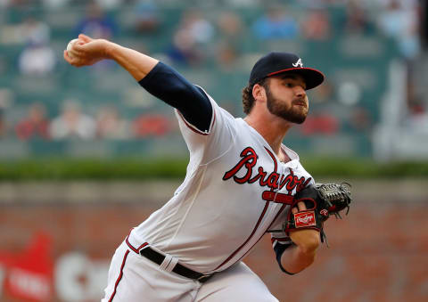 ATLANTA, GEORGIA – JULY 03: Bryse Wilson #46 of the Atlanta Braves pitches in the first inning against the Philadelphia Phillies at SunTrust Park on July 03, 2019 in Atlanta, Georgia. (Photo by Kevin C. Cox/Getty Images)