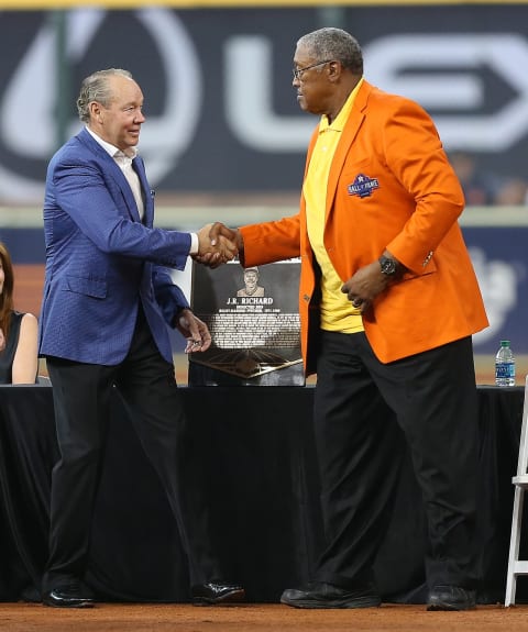 Thirty-nine years after he last faced the Atlanta Braves and almost died, his former team inducted him into their Hall of Fame. (Photo by Bob Levey/Getty Images)