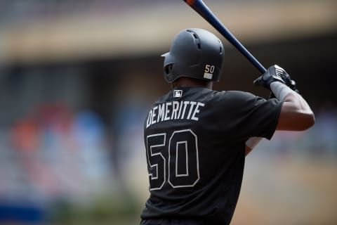 Travis Demeritte of Atlanta Braves. (Photo by Hannah Foslien/Getty Images)