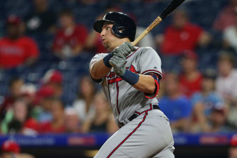 Austin Riley #27 of the Atlanta Braves. (Photo by Rich Schultz/Getty Images)