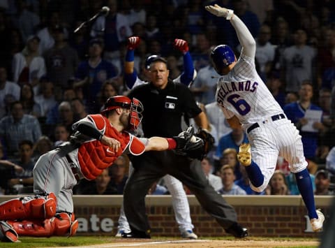 Nicholas Castellanos #6 of the Chicago Cubs. (Photo by Quinn Harris/Getty Images)