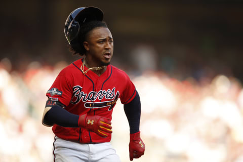 Ozzie Albies #1 of the Atlanta Braves (Photo by Todd Kirkland/Getty Images)