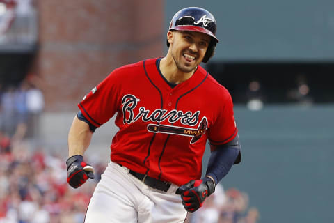 Adam Duvall #23 of the Atlanta Braves. (Photo by Kevin C. Cox/Getty Images)