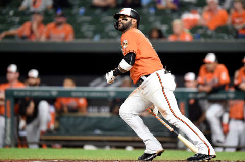 Jonathan Villar #2 of the Baltimore Orioles. (Photo by G Fiume/Getty Images)