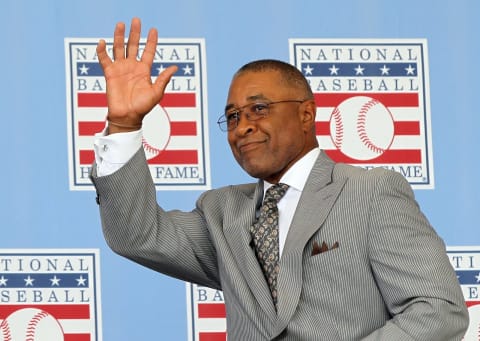 COOPERSTOWN, NY – JULY 24: Hall of Famer Ozzie Smith is introduced at Clark Sports Center during the Baseball Hall of Fame induction ceremony on July 24, 2011 in Cooperstown, New York. (Photo by Jim McIsaac/Getty Images)