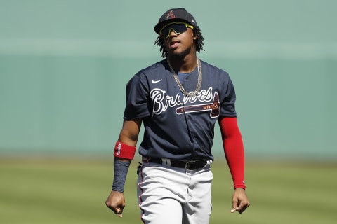 Ronald Acuna Jr. #13 of the Atlanta Braves. (Photo by Michael Reaves/Getty Images)