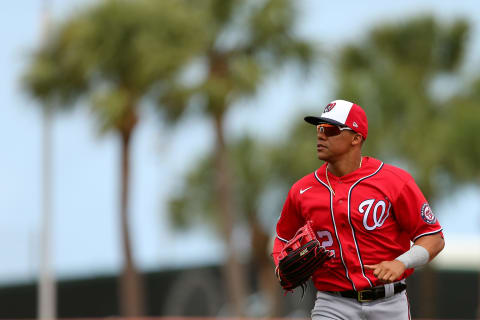 Juan Soto #22 of the Washington Nationals. (Photo by Rich Schultz/Getty Images)