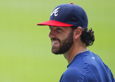 Dansby Swanson #7 of the Atlanta Braves. (Photo by Todd Kirkland/Getty Images)