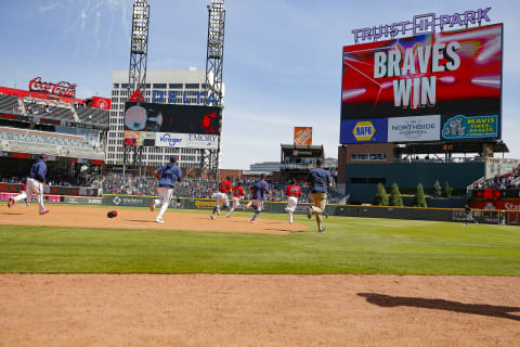 A view of the Atlanta Braves Truist Park (Photo by Todd Kirkland/Getty Images)