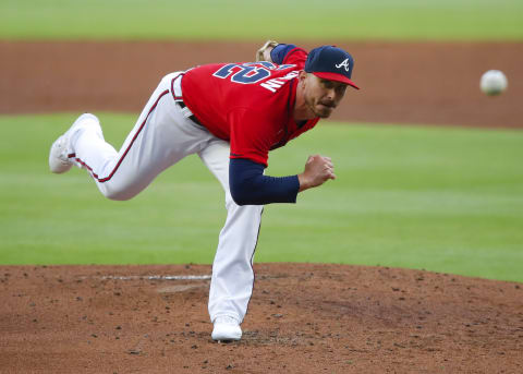 ATLANTA, GA – MAY 07: Josh Tomlin #32 of the Atlanta Braves struggled again on Wednesday (Photo by Todd Kirkland/Getty Images)