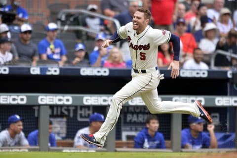 ATLANTA, GA – JUNE 06: Would the Atlanta Braves really deal Freddie Freeman? (Photo by Edward M. Pio Roda/Getty Images)