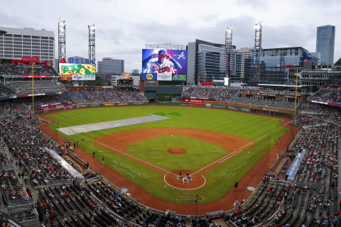 A view of the Atlanta Braves Truist Park (Photo by Todd Kirkland/Getty Images)