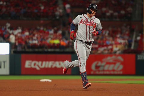 Outfielder Joc Pederson of the Atlanta Braves (Photo by Dilip Vishwanat/Getty Images)