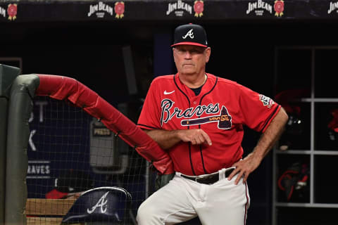 ATLANTA, GA – OCTOBER 01: Brian Snitker #43 of the Atlanta Braves (Photo by Adam Hagy/Getty Images)