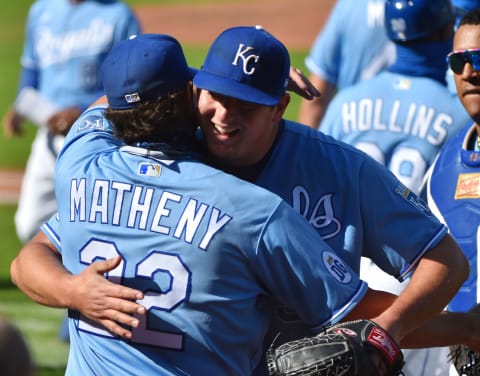 KANSAS CITY, MISSOURI – SEPTEMBER 13: Starting pitcher Brad Keller #56 of the Kansas City Royals (Photo by Ed Zurga/Getty Images)