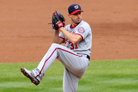 Max Scherzer probably won’t be a Brave (Photo by Rich Schultz/Getty Images)