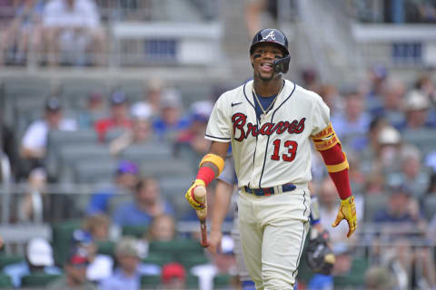 Outfielder Ronald Acuna Jr of the Atlanta Braves (Photo by Edward M. Pio Roda/Getty Images)