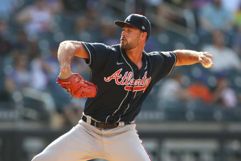 Kyle Muller of the Atlanta Braves pitches in the second inning against the New York Mets. (Photo by Mike Stobe/Getty Images)