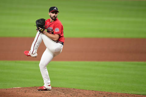 Starting pitcher Spencer Strider of the Atlanta Braves (Photo by Adam Hagy/Getty Images)