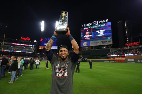 Atlanta Braves outfielder Eddie Rosario (Photo by Kevin C. Cox/Getty Images)