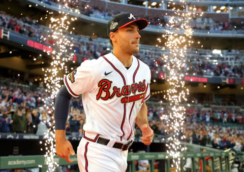 Atlanta Braves first baseman Matt Olson searches for his first Gold Glove as a Brave. (Photo by Kevin C. Cox/Getty Images)