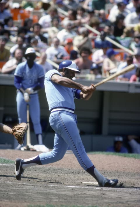 Atlanta Braves’ first baseman Chris Chambliss was the last Major League batter J.R. Richard faced. (Photo by Focus on Sport/Getty Images)