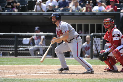 CHICAGO – JULY 21: Evan Gattis #24 of Atlanta Braves. (Photo by Ron Vesely/MLB Photos via Getty Images)