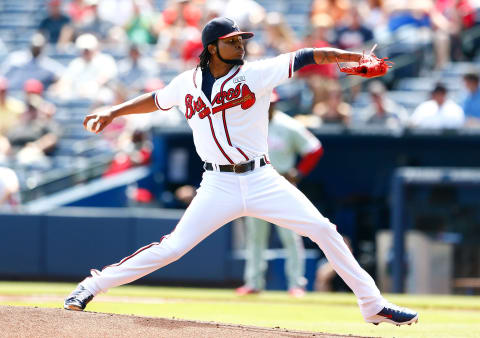 One-time Atlanta Braves pitcher Ervin Santana. (Photo by Kevin C. Cox/Getty Images)