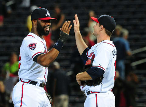 Jason Heyward of the Atlanta Braves. (Photo by Scott Cunningham/Getty Images)