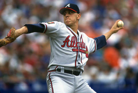 Lefty starter Steve Avery of the Atlanta Braves (Photo by Focus on Sport/Getty Images)