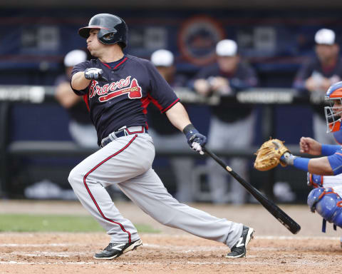 Jose Peraza of the Atlanta Braves (Photo by Joel Auerbach/Getty Images)