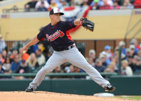 Atlanta Braves starting pitcher Kris Medlen (Photo by Mark Cunningham/MLB Photos via Getty Images)