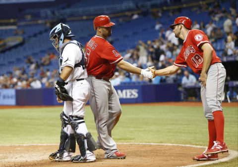 Kyle Kubitza and Albert Pujols (Photo by Brian Blanco/Getty Images)