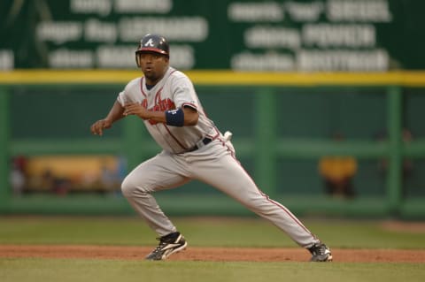 Wilson Betemit, Atlanta Braves, 2005 (Photo by Mitchell Layton / MLB Photos via Getty Images)