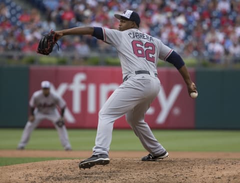 Mauricio Cabrera of the Atlanta Braves. (Photo by Mitchell Leff/Getty Images)