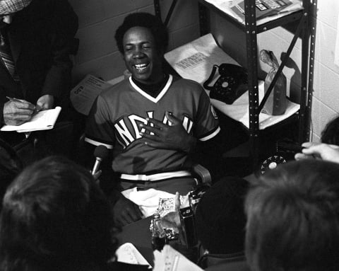 Wally Berger still holds the Atlanta Braves Franchise record, but Hall of Fame outfielder Frank Robinson tied it in 1956. (Photo by: Ron Kuntz Collection/Diamond Images/Getty Images)