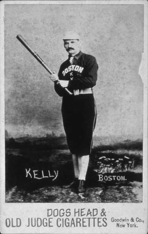 Atlanta Braves’ Franchise Hall of Fame catcher Mike “King” Kelly in 1888. (Photo by Mark Rucker/Transcendental Graphics, Getty Images)