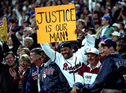 The Atlanta Braves played in two World Series before the 1994 strike resulted in a new CBA. (Photo by Ronald C. Modra/Getty Images)