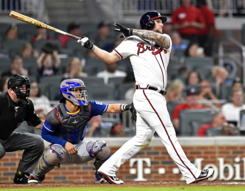 The Atlanta Braves designated Matt Adams for assignment leaving their bench short of a left-handed bat. (Photo by Scott Cunningham/Getty Images)