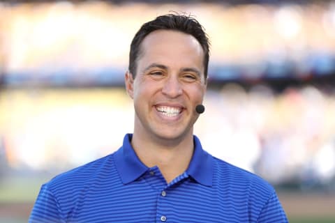 Former Atlanta Brave Mark Teixeira and current ESPN analyst under fire for his views on pay for a short season in 2020. (Photo by Christian Petersen/Getty Images)