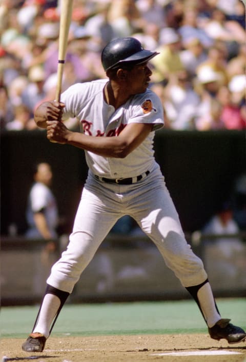 Former Atlanta Braves outfielder Hank Aaron joined the All-Star Team roster 24 consecutive times. (Photo by SPX/Diamond Images/Getty Images)