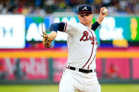 ATLANTA, GA – MAY 31, 2018: Sean Newcomb #15 of the Atlanta Braves against the Washington Nationals. (Photo by Daniel Shirey/Getty Images)