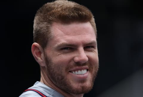 Freddie Freeman #5 of the Atlanta Braves. (Photo by Tom Szczerbowski/Getty Images)