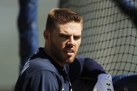 Freddie Freeman of the Atlanta Braves. (Photo by Michael Reaves/Getty Images)