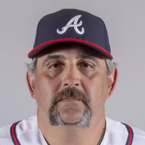 Atlanta Braves catching coach Sal Fasano. (Credit: Reinhold Matay-USA TODAY Sports)