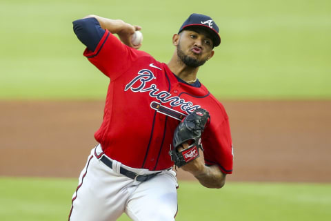 Atlanta Braves pitcher Huascar Ynoa. Mandatory Credit: Brett Davis-USA TODAY Sports