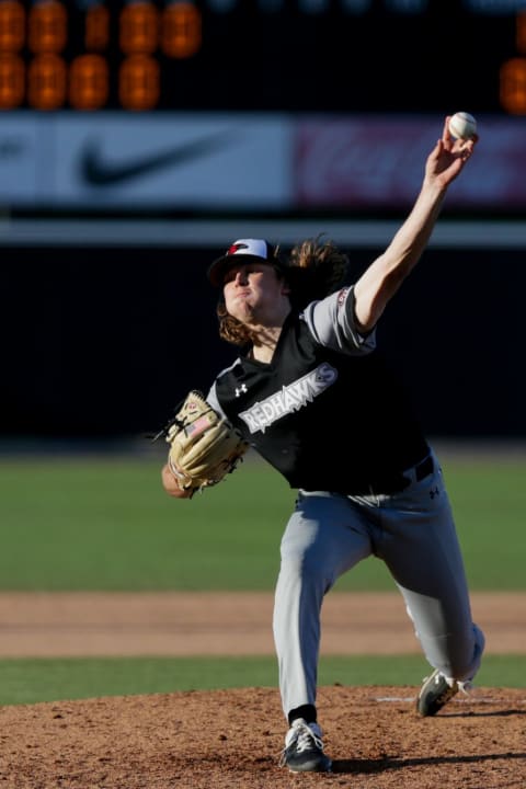 The Atlanta Braves selected Southeast Missouri State pitcher Dylan Dodd with their third pick in the 2021 Amateur draft.  Syndication: LafayetteIN